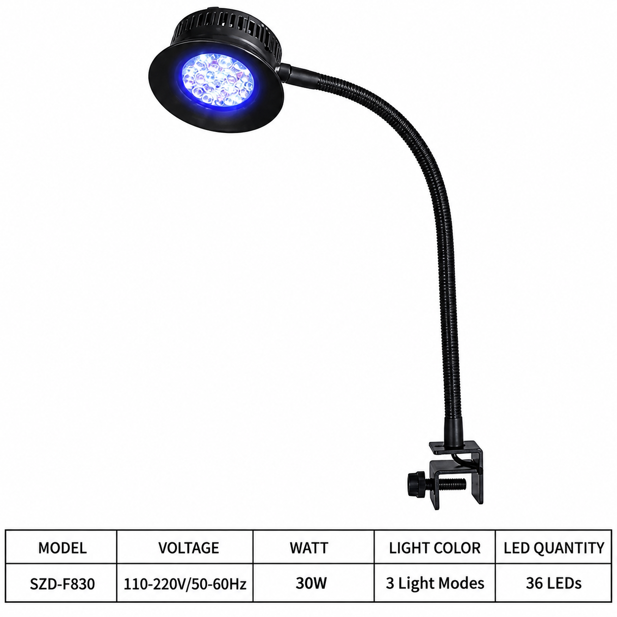 30W LED Reef Light Dimmable + TIMER Marine Light