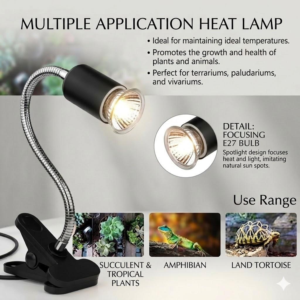 Dimmable Switch 50W E27 Turtle basking light