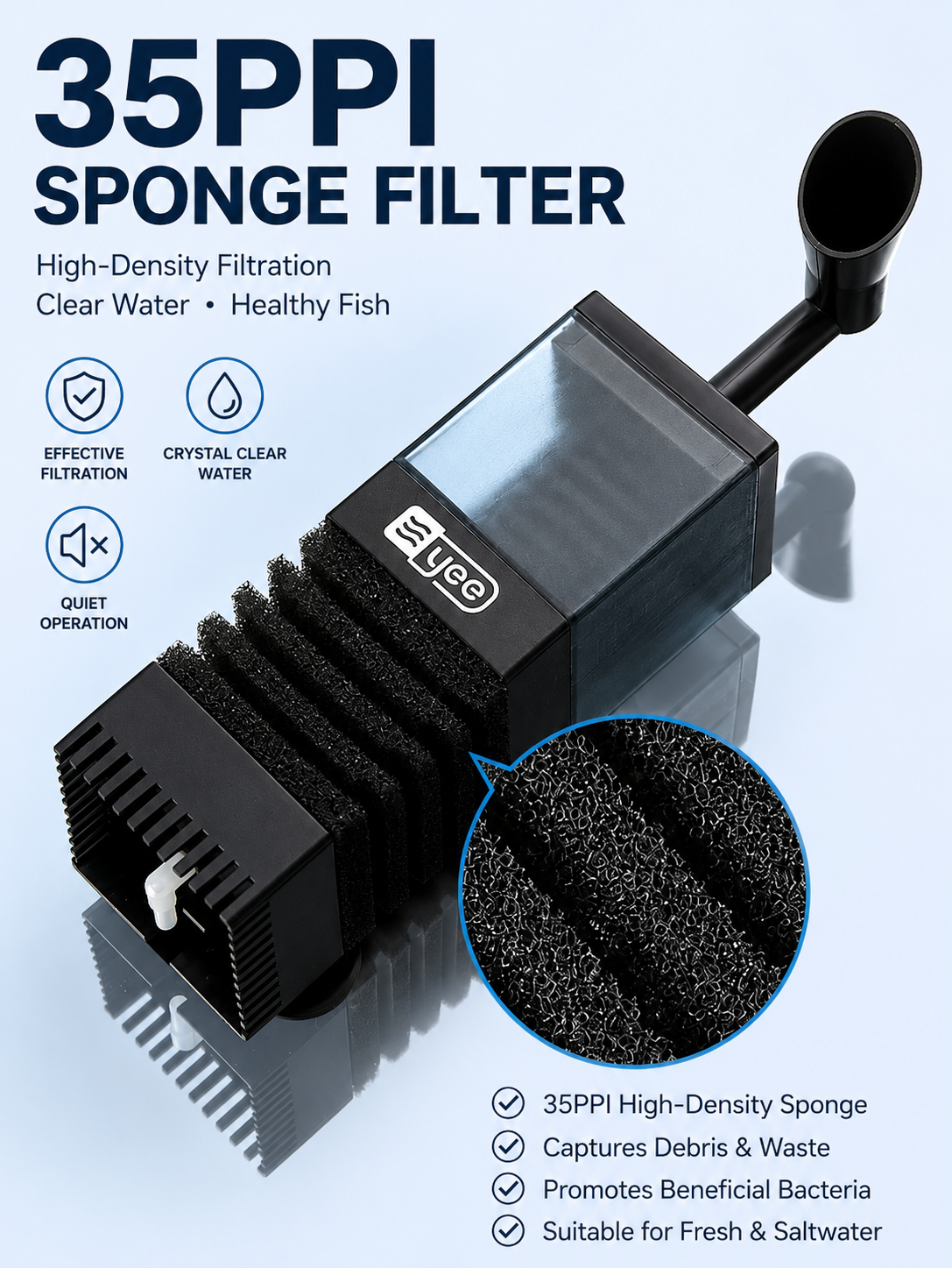 YEE Multi-Functional Pneumatic Aquatic Fish Habitat Filtration Unit