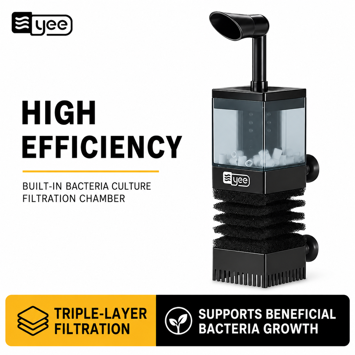 YEE Multi-Functional Pneumatic Aquatic Fish Habitat Filtration Unit