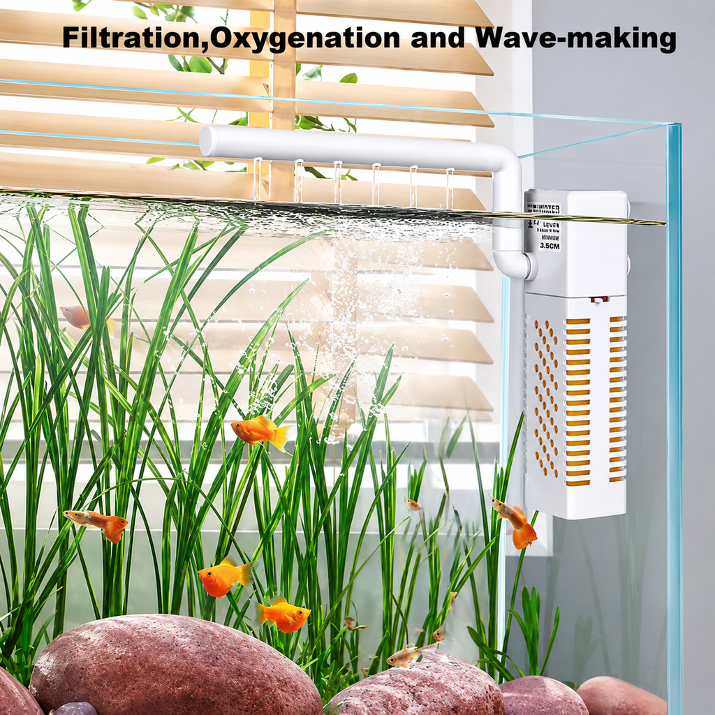3-in-1 USB Silent Aquarium Submersible Internal Filter