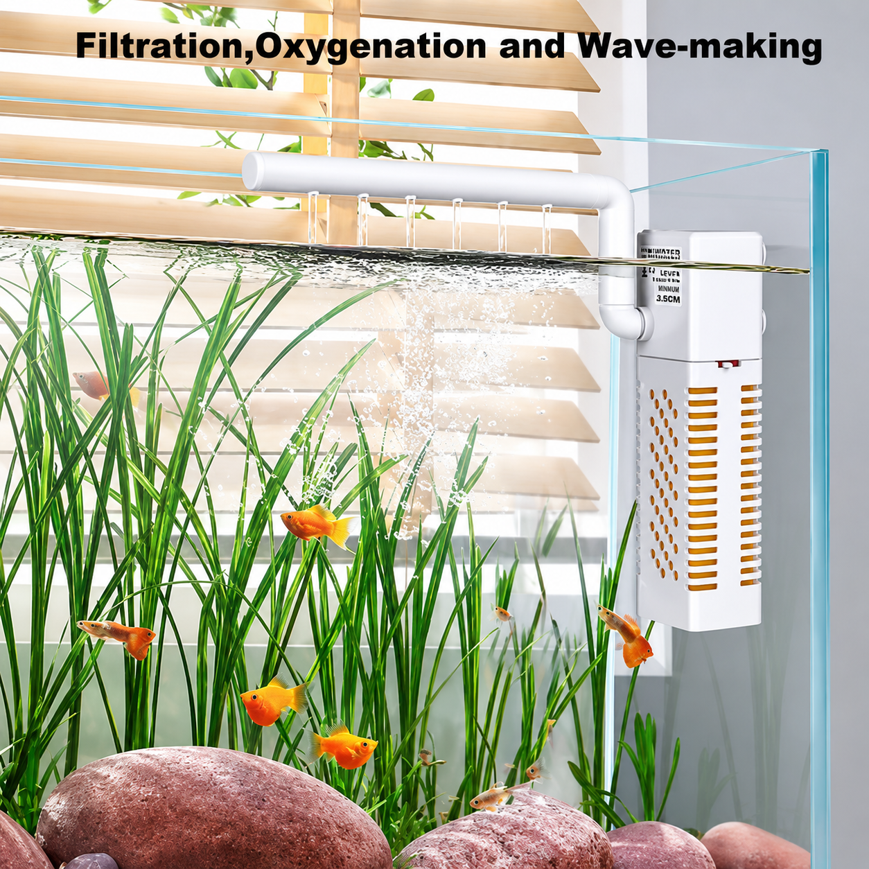 3-in-1 USB Silent Aquarium Submersible Internal Filter
