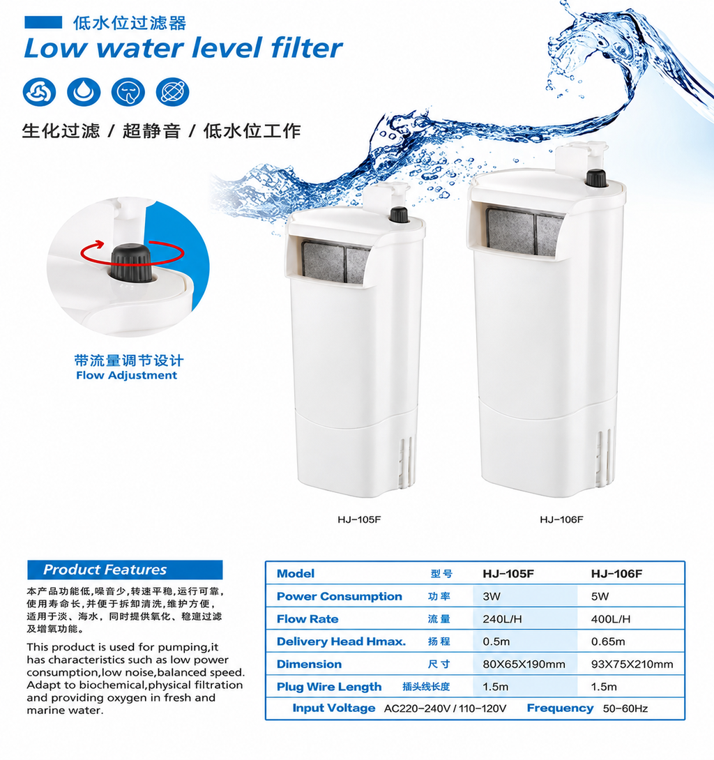 TURTLE FILTER 5W POWER ADJUSTABLE