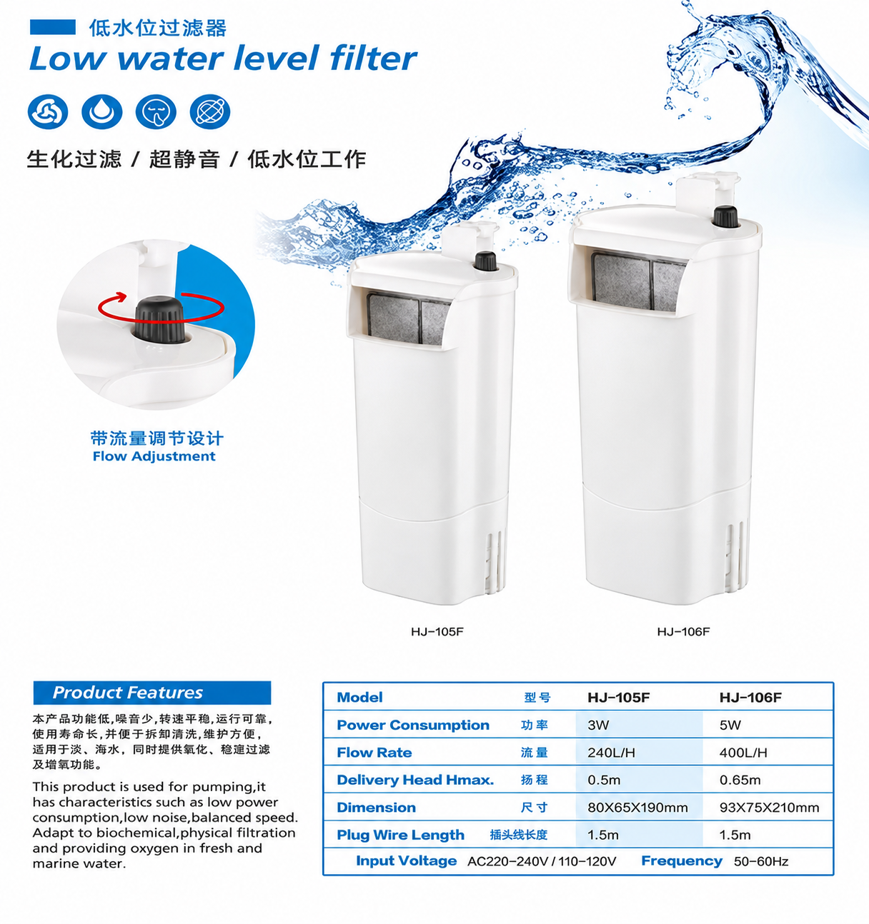 TURTLE FILTER 5W POWER ADJUSTABLE