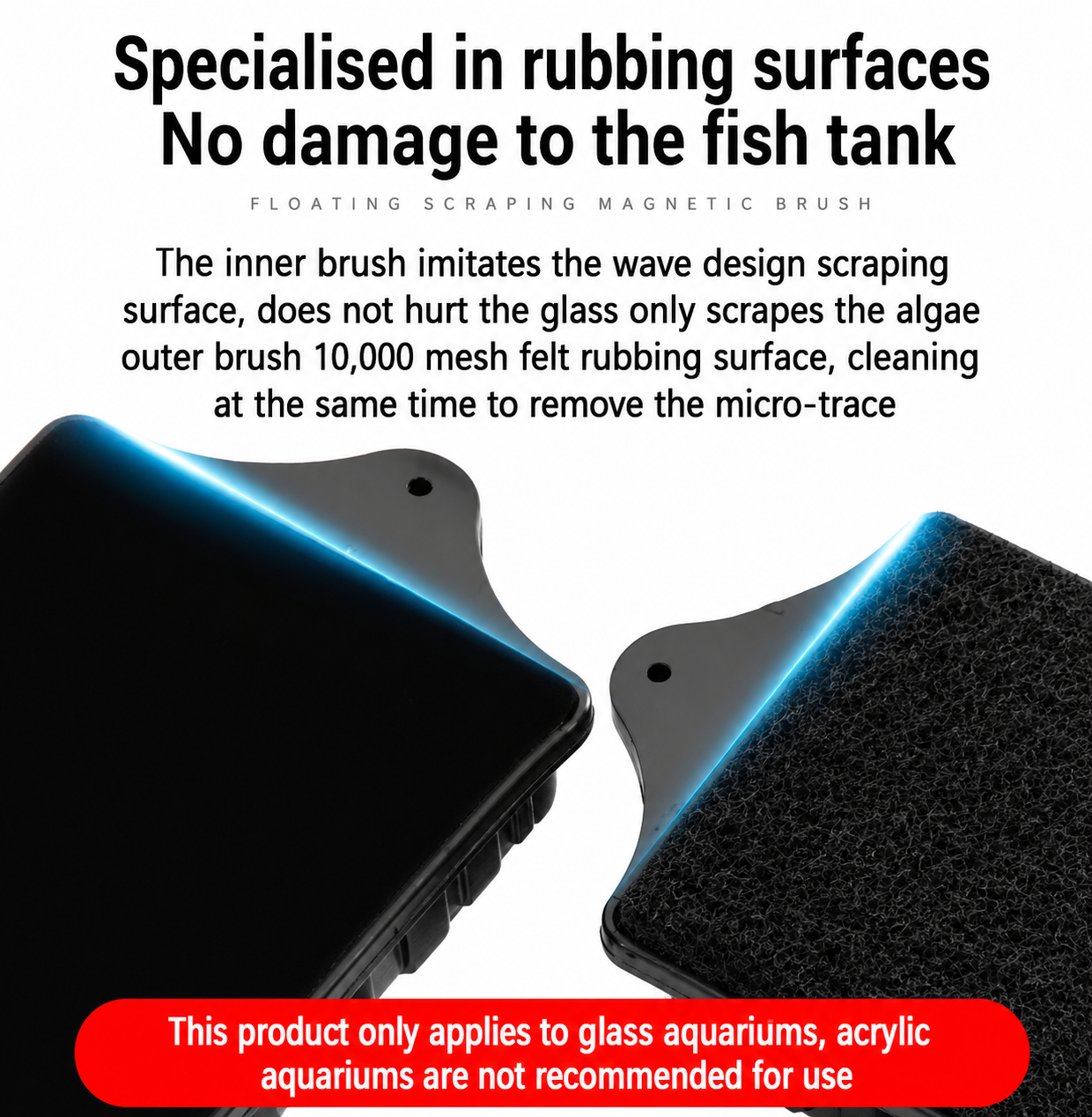 New Magnetic Brush Cleaning Tool Strong Suction Glazing Scrub Easy