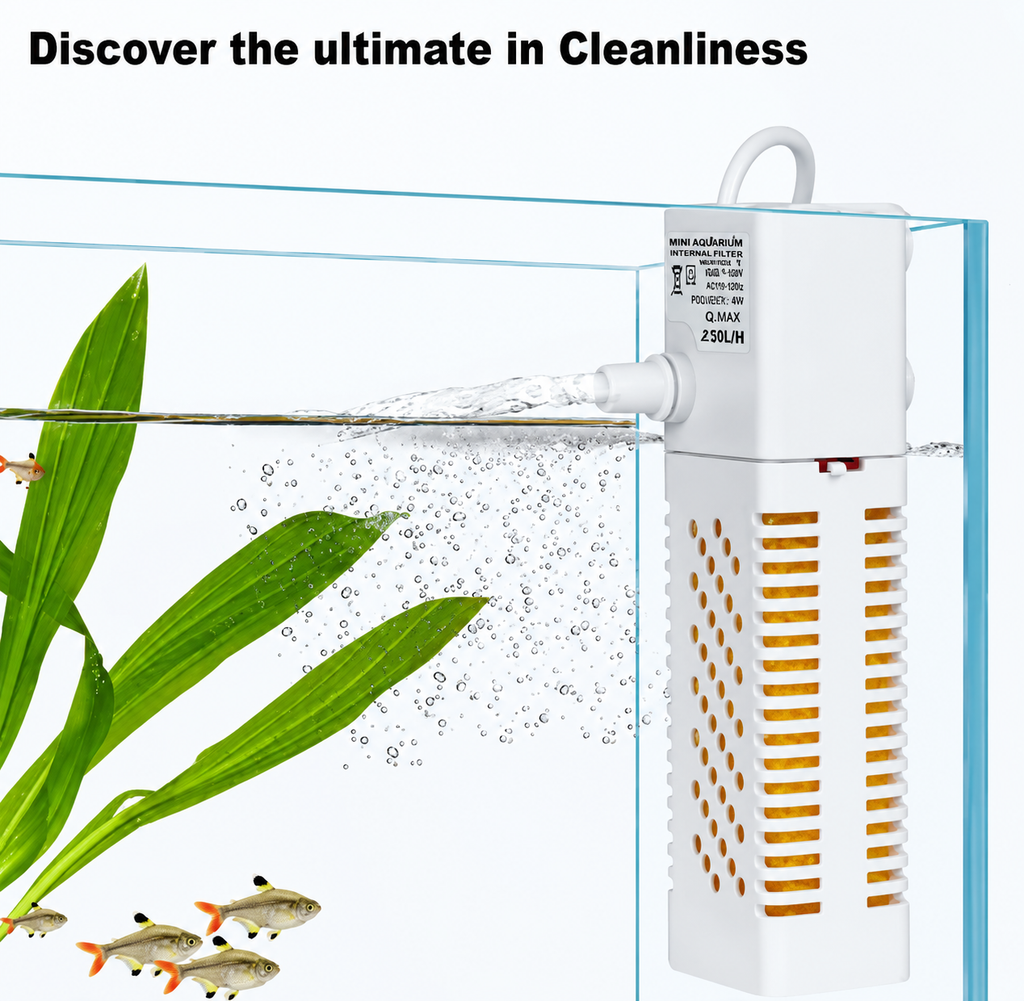 3-in-1 USB Silent Aquarium Submersible Internal Filter