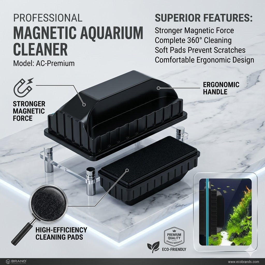 New Magnetic Brush Cleaning Tool Strong Suction Glazing Scrub Easy