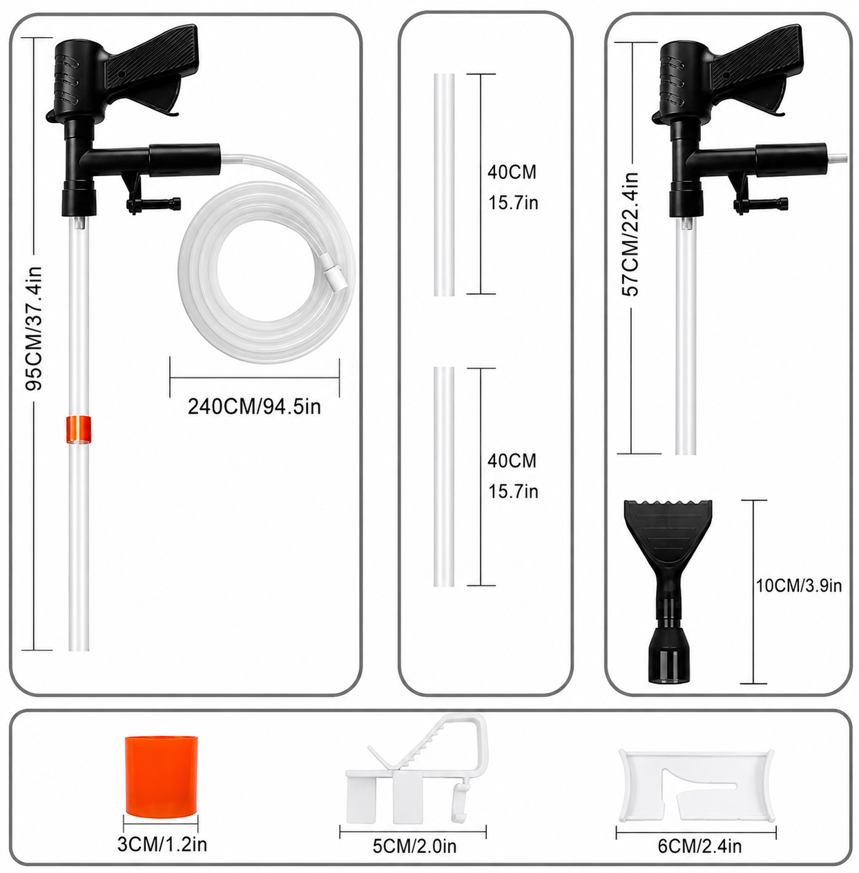 Aquariums Water Change Kits Siphon Fish Tanks Gravels Vacuum Cleaner Small Tanks