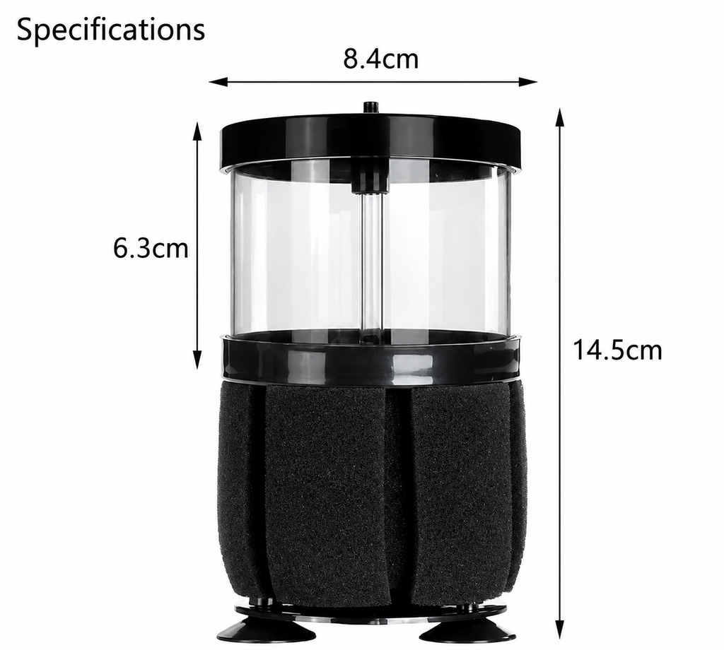 Air Pump Skimmer Biochemical Sponge Filter +1.5m tube