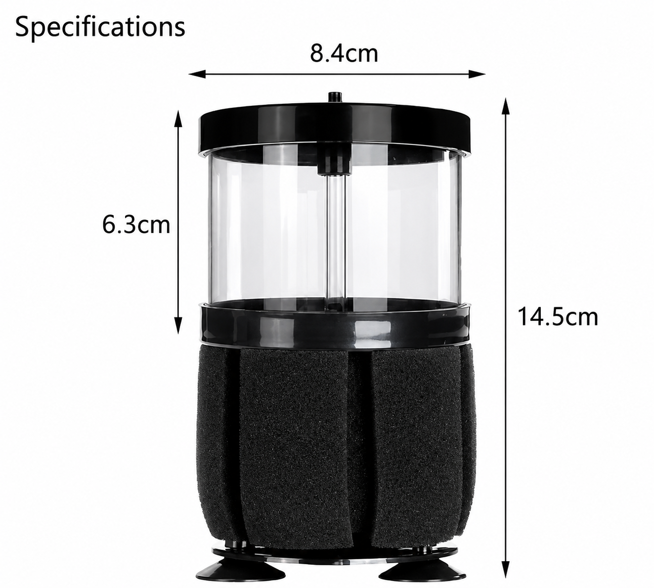 Air Pump Skimmer Biochemical Sponge Filter +1.5m tube