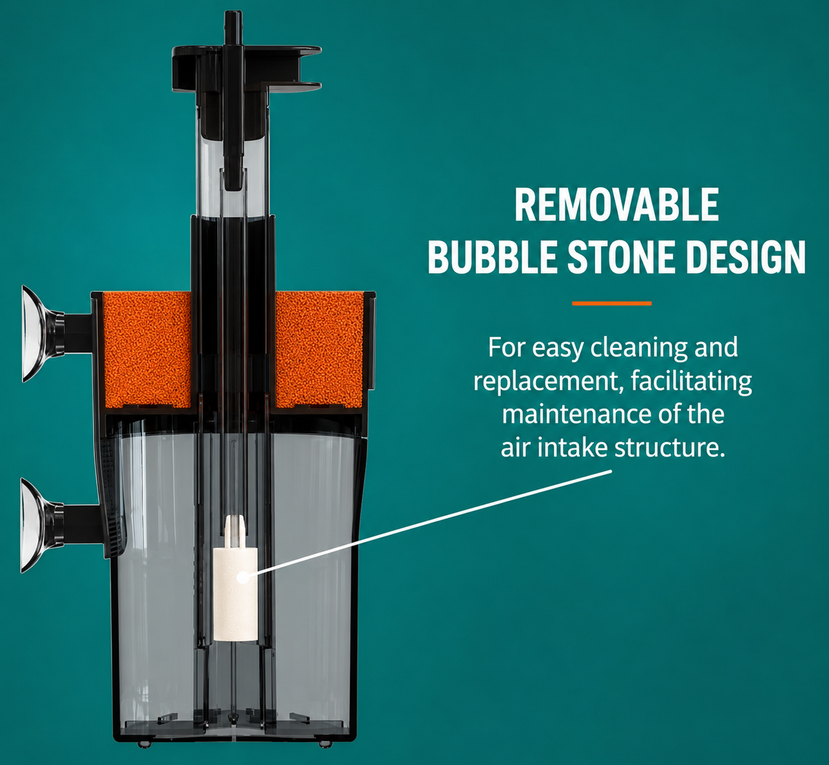 Air Pump Driven Detachable Pneumatic Filter with Suction Cup Bacterial Culture