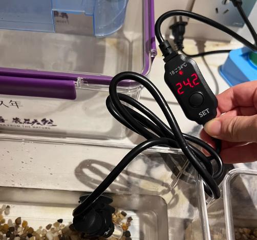 USB Mini Aquarium Heating Rod Fish Tank Submersible Thermostat Heater 18-34°C Adjustable Temperature
