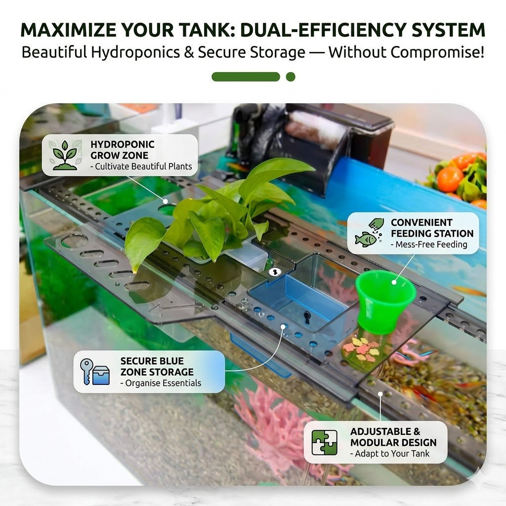 Fish Tank Storage Rack Punch-free Storage Rack Fish Tank Top Tray