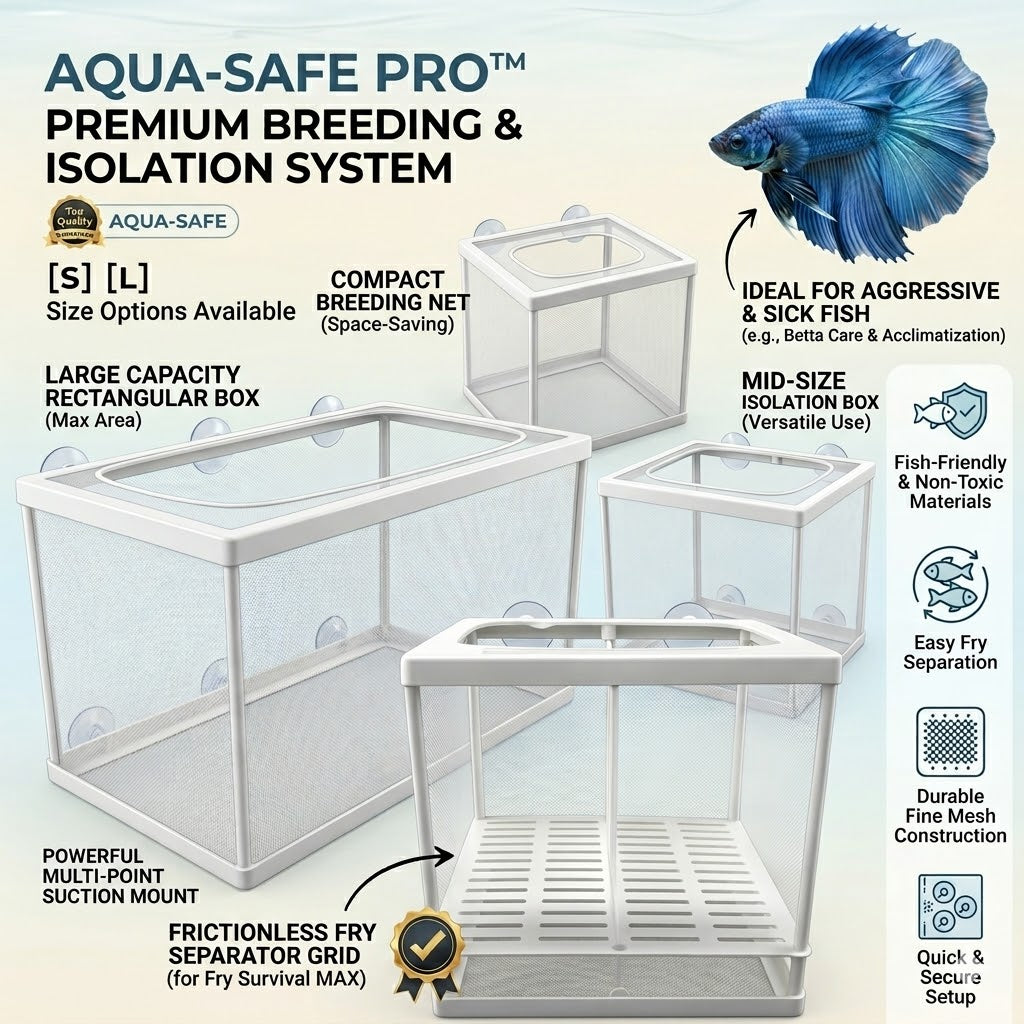 Fish Breeding Isolation Mesh Box Net Incubator Breeder For Fish Tank Gauze Trap