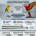Bird Perch Stainless Steel Stand