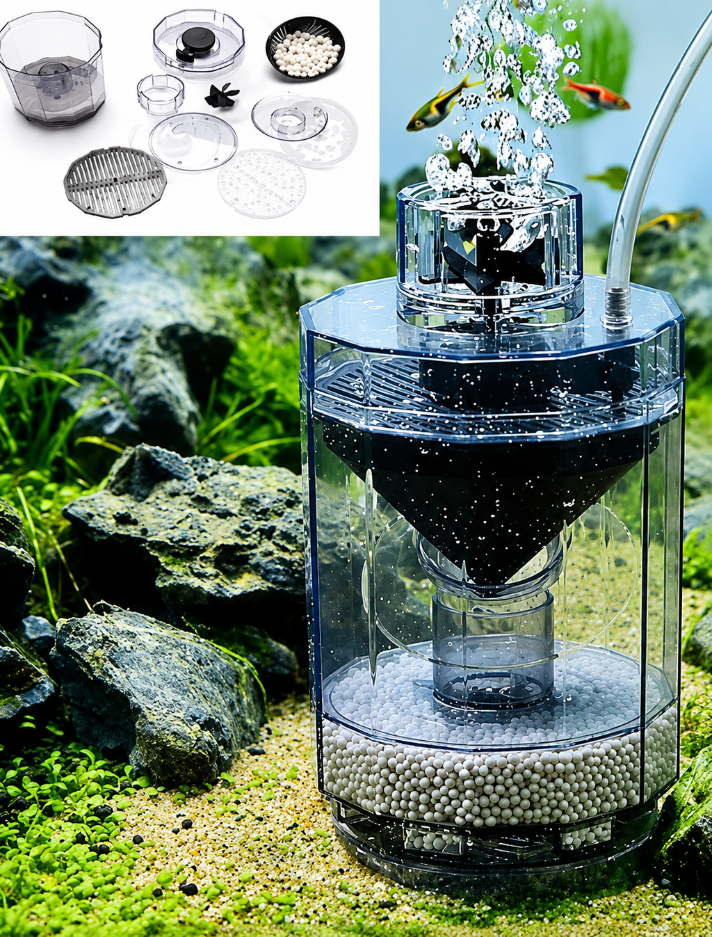 Fish Stool Suction Collector Aquarium Tank+1.5m Tube