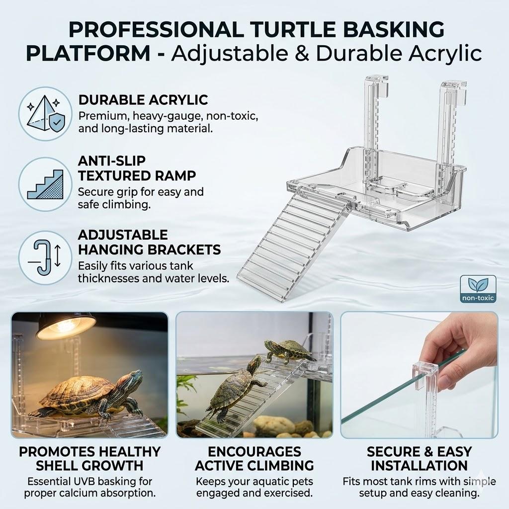 Turtle Tank Platform Aquatic Reptile Basking Platform