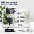 USB 5V SMALL Adjustable Aquarium Filter Quiet Waterfall Fish Tank