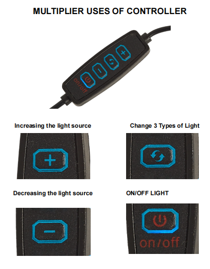 USB 3 MODE + DIMMABLE OF CHANGING LIGHT SMALL Aquarium Lamp
