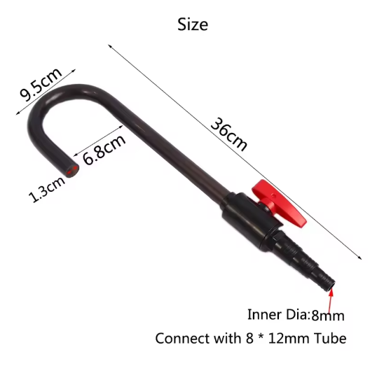 U-Shaped Fish Tank Water Changer Tube
