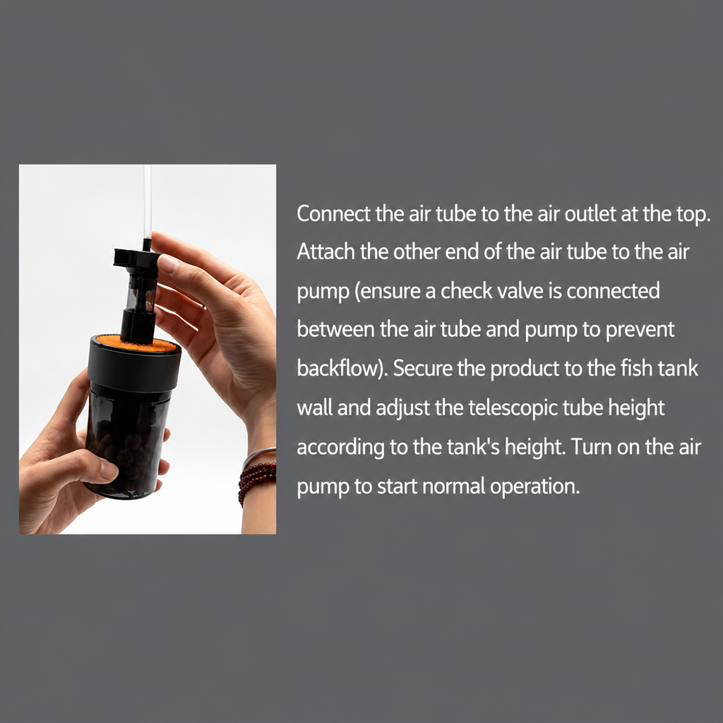 Air Pump Driven Detachable Pneumatic Filter with Suction Cup Bacterial Culture