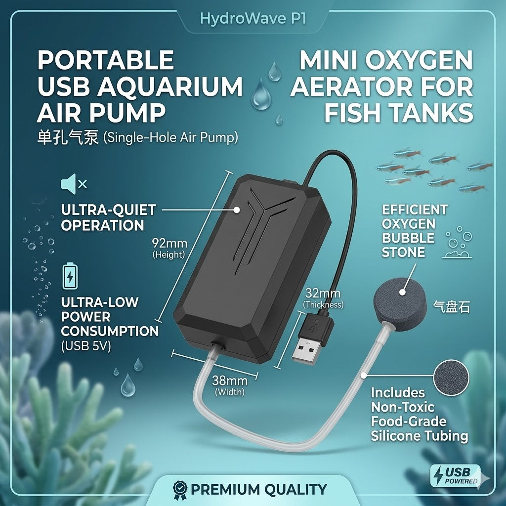 Air Pump USB Oxygen Fish Tank