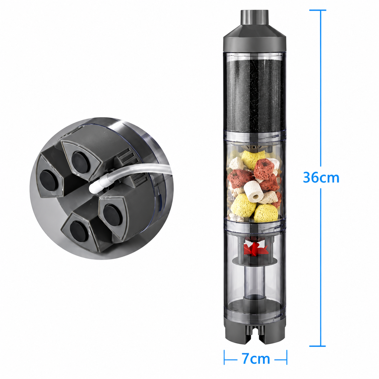 Fish Stool Suction Collector Fully Automatic Fish Tank Sponge Filter Fish Poop Cleaner Filter