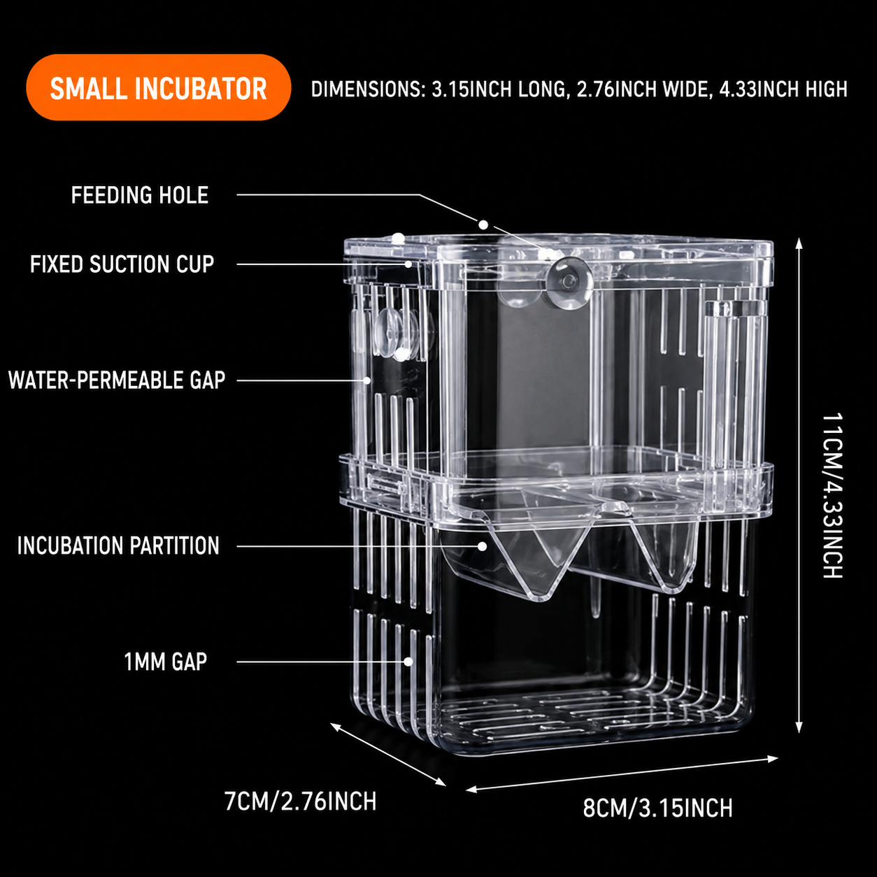 Fish Breeding Isolation Box Hatching Incubator Box