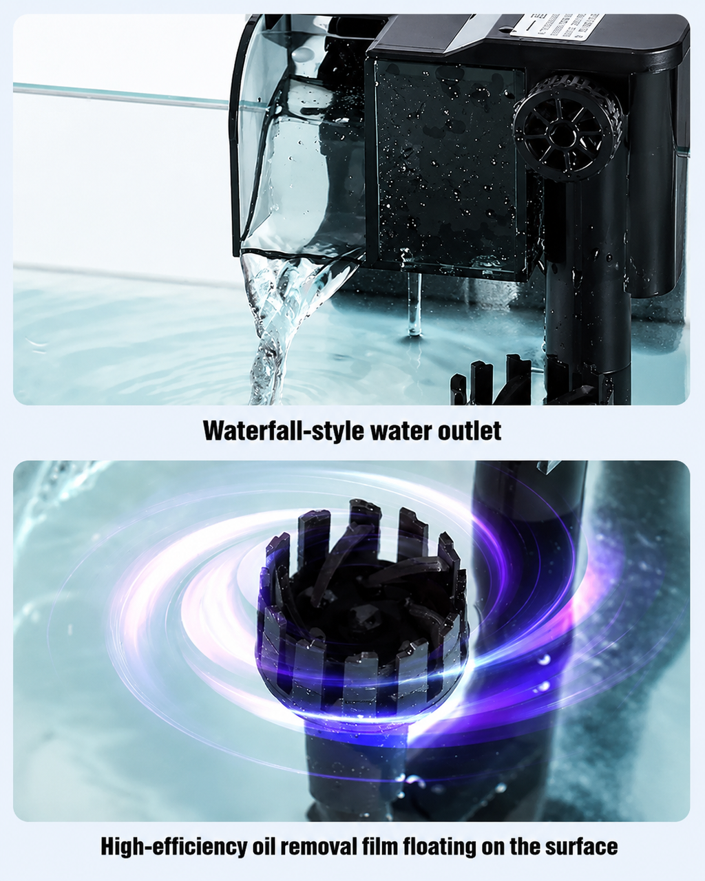 600L/H 6W STRONG FILTER Hang on Aquarium Filter Fish Tank Filter 3-in-1