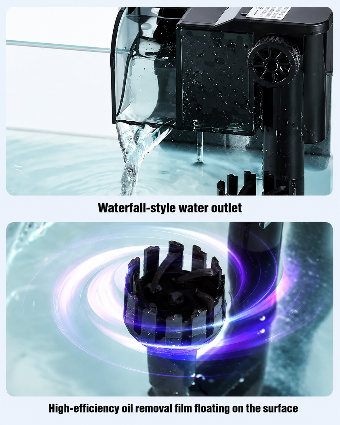 600L/H 6W STRONG FILTER Hang on Aquarium Filter Fish Tank Filter 3-in-1
