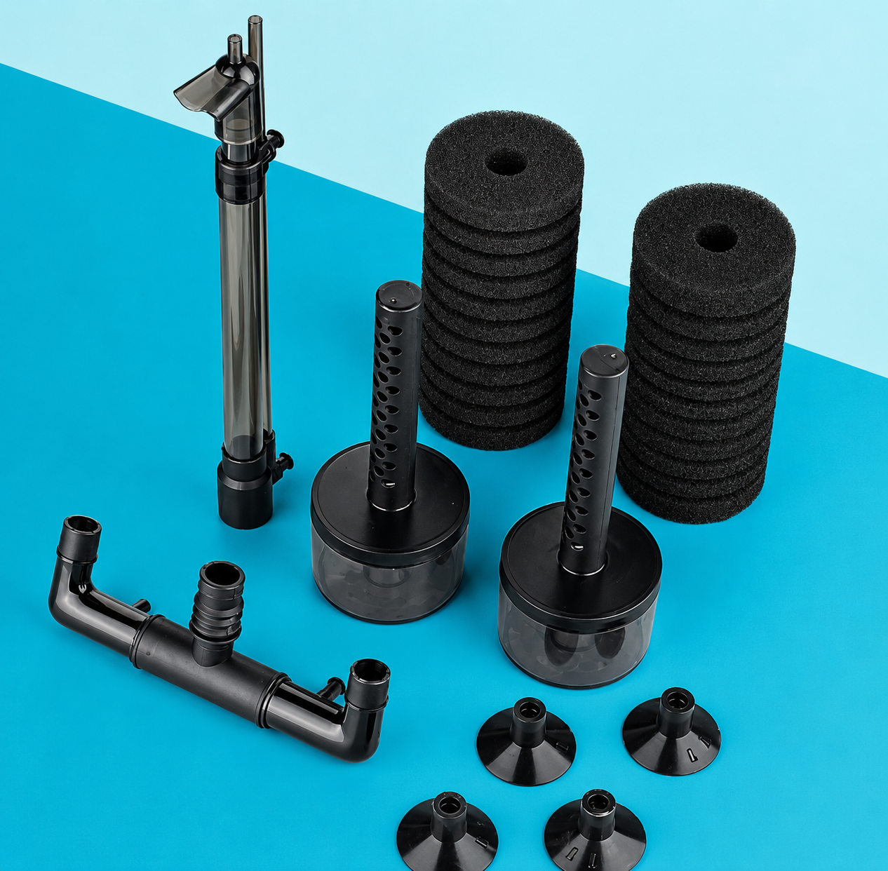 Air Pump Skimmer Biochemical Sponge with bioballs
