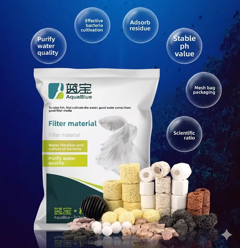 Aquarium Fish Tank Filter Media, Bio Balls, Clear Water with Free Filter Net Bag, 12 in 1