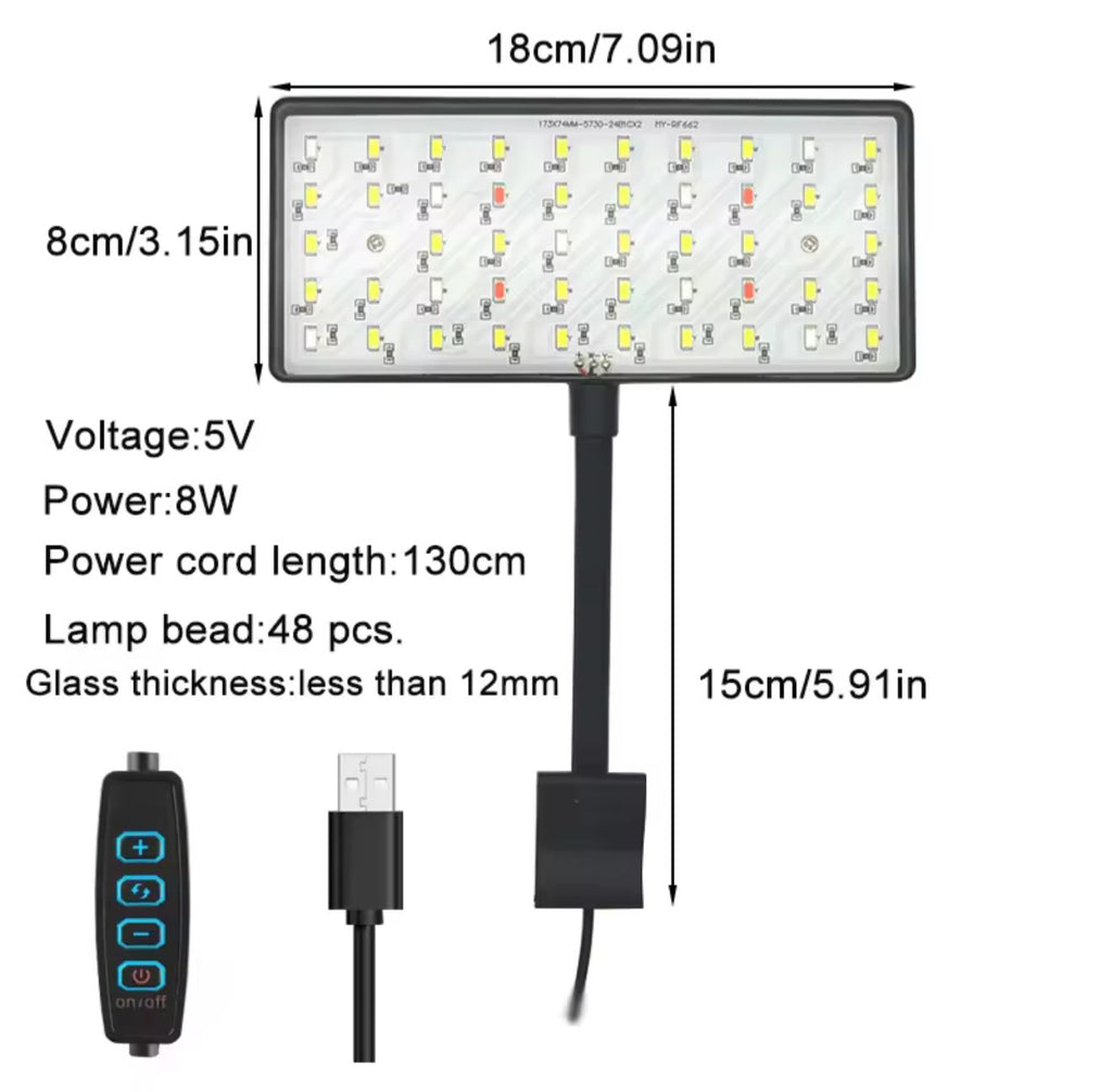 USB Aquarium LED 3 MODE Light Full Spectrum Aquatic Plant Grow Light