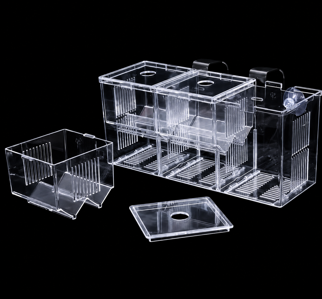Isolation Box for Fish Tank Double Isolation Compartment Breeding Box