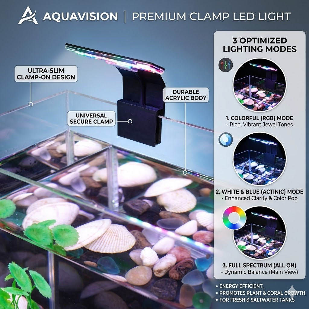 3 MODE OF CHANGING LIGHT 8W LED Aquarium Lamp LED Light for Fishtank