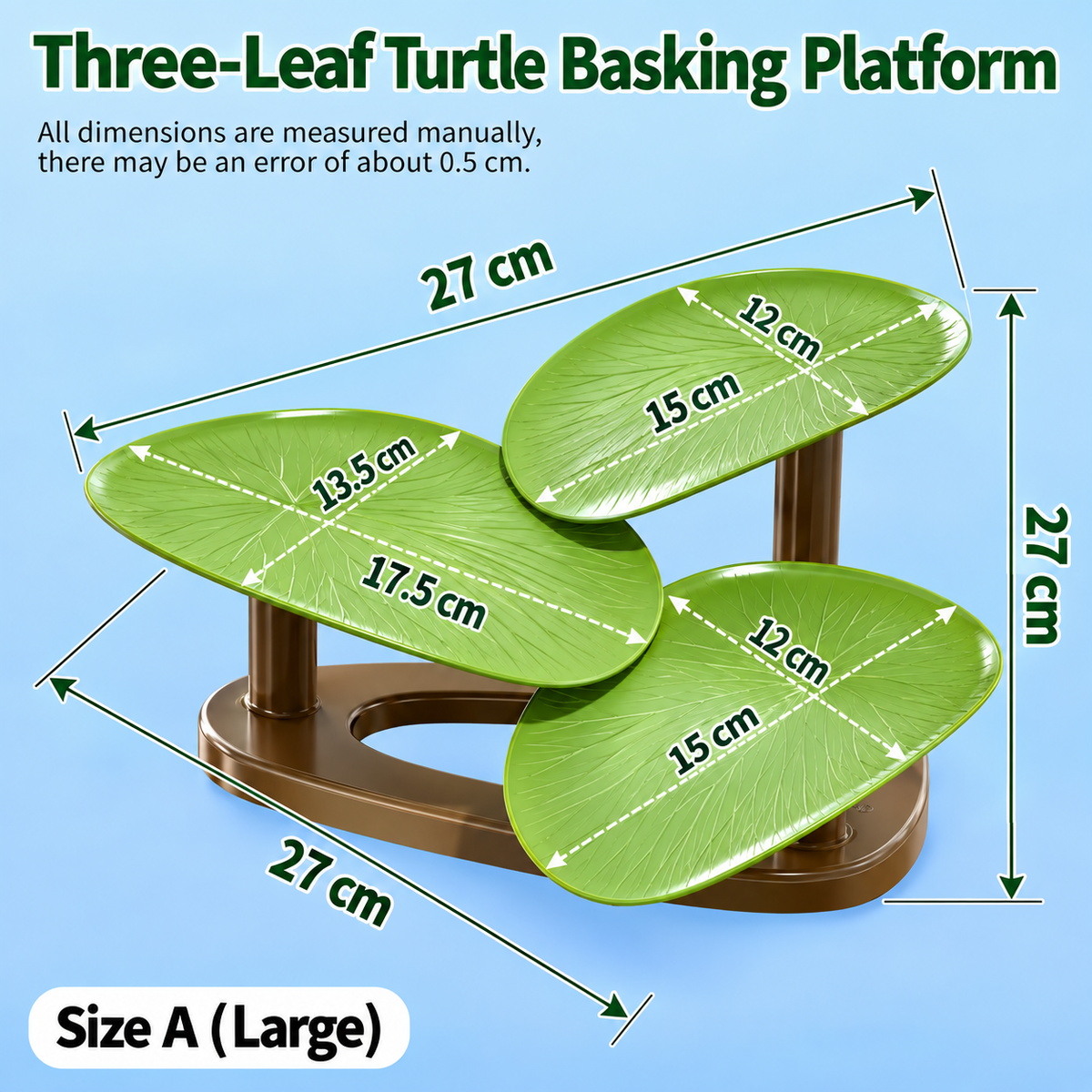 Multi-Functional Turtle Basking Platform Simulated Lotus Leaf Design