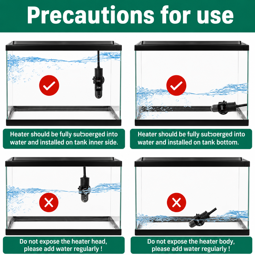 USB Mini Aquarium Heating Rod Fish Tank Submersible Thermostat Heater 18-34°C Adjustable Temperature